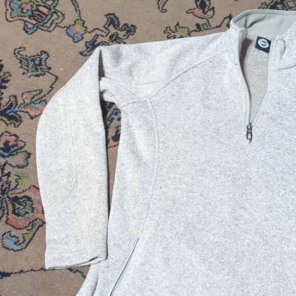 Women’s Polar King Zip Up Fitted Sweater Jacket Size Large Fleece Lined - Picture 3 of 8